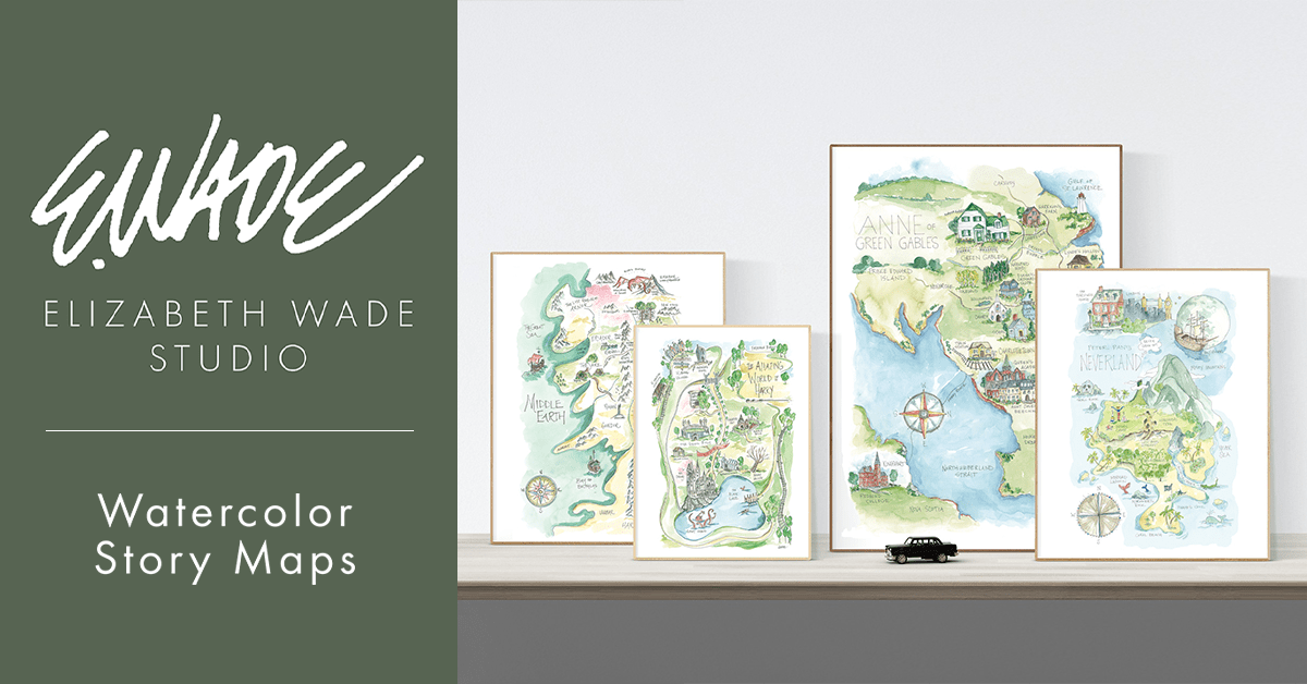 Watercolor Art Stories of your Favorite Books - Elizabeth Wade Studio
