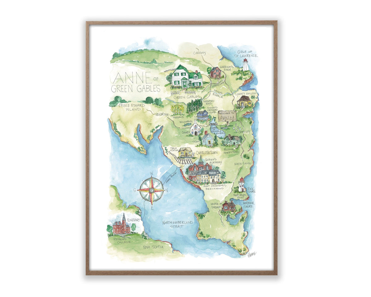 Anne of Green Gables Story Map Print