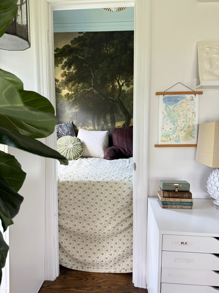 DIY bed in closet