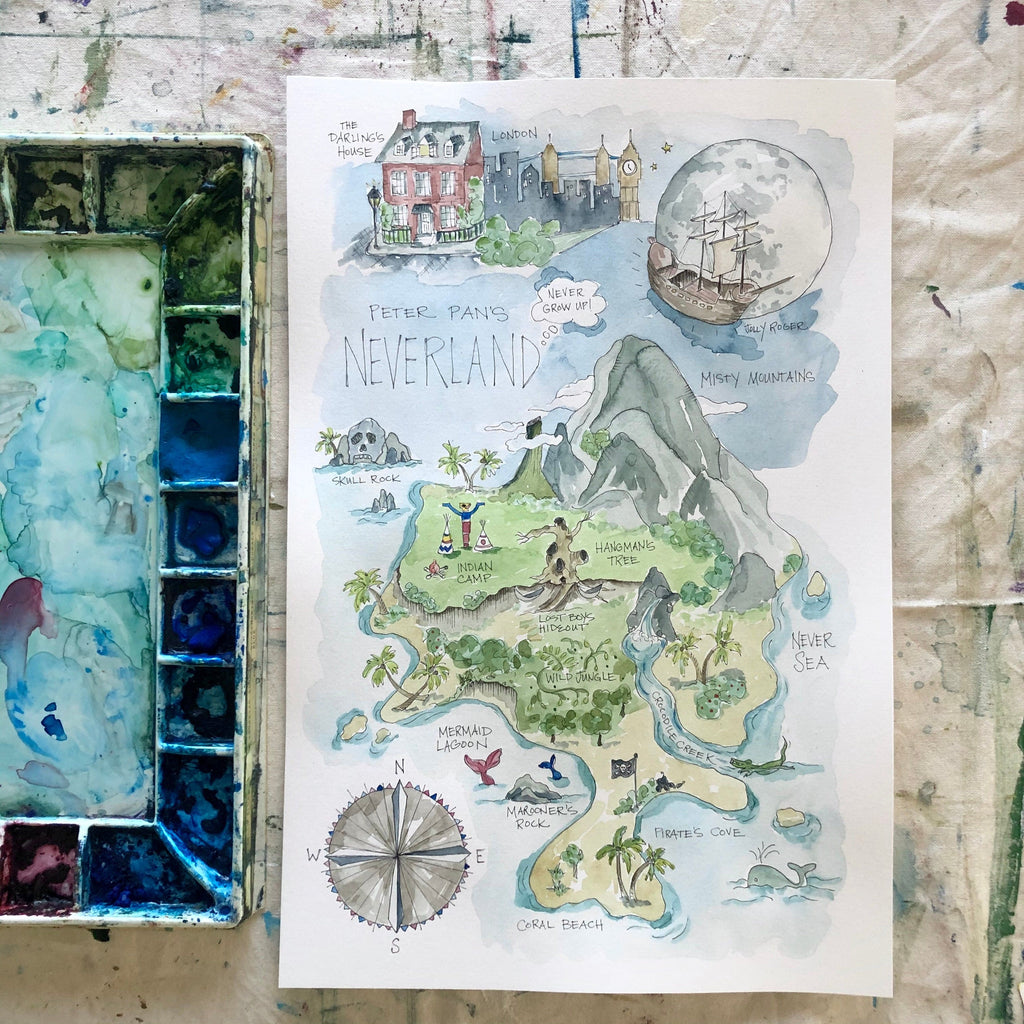 Peter Pan’s Neverland: From Sketchbook to Story Map