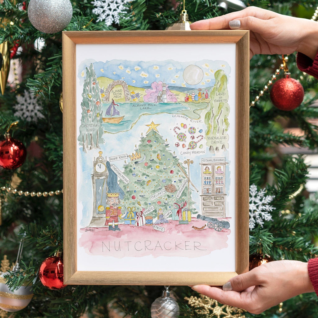 "Nutcracker Story Map" Christmas Gift Art Decor