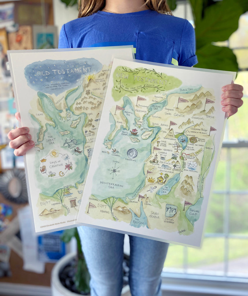Watercolor Story Maps