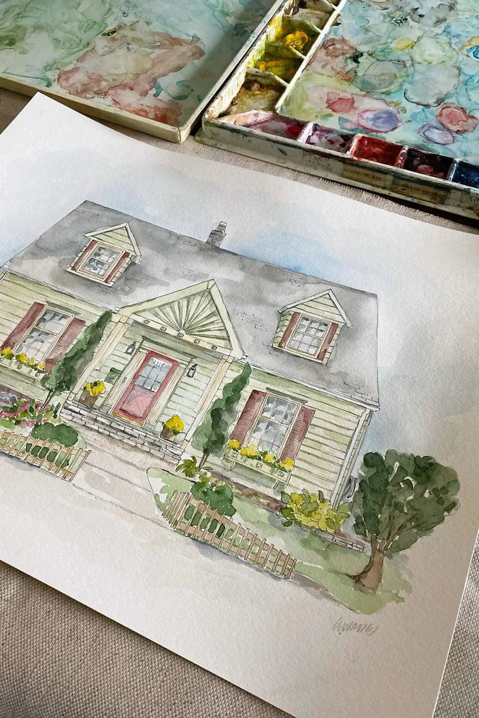 House Portraits Watercolor Online Class