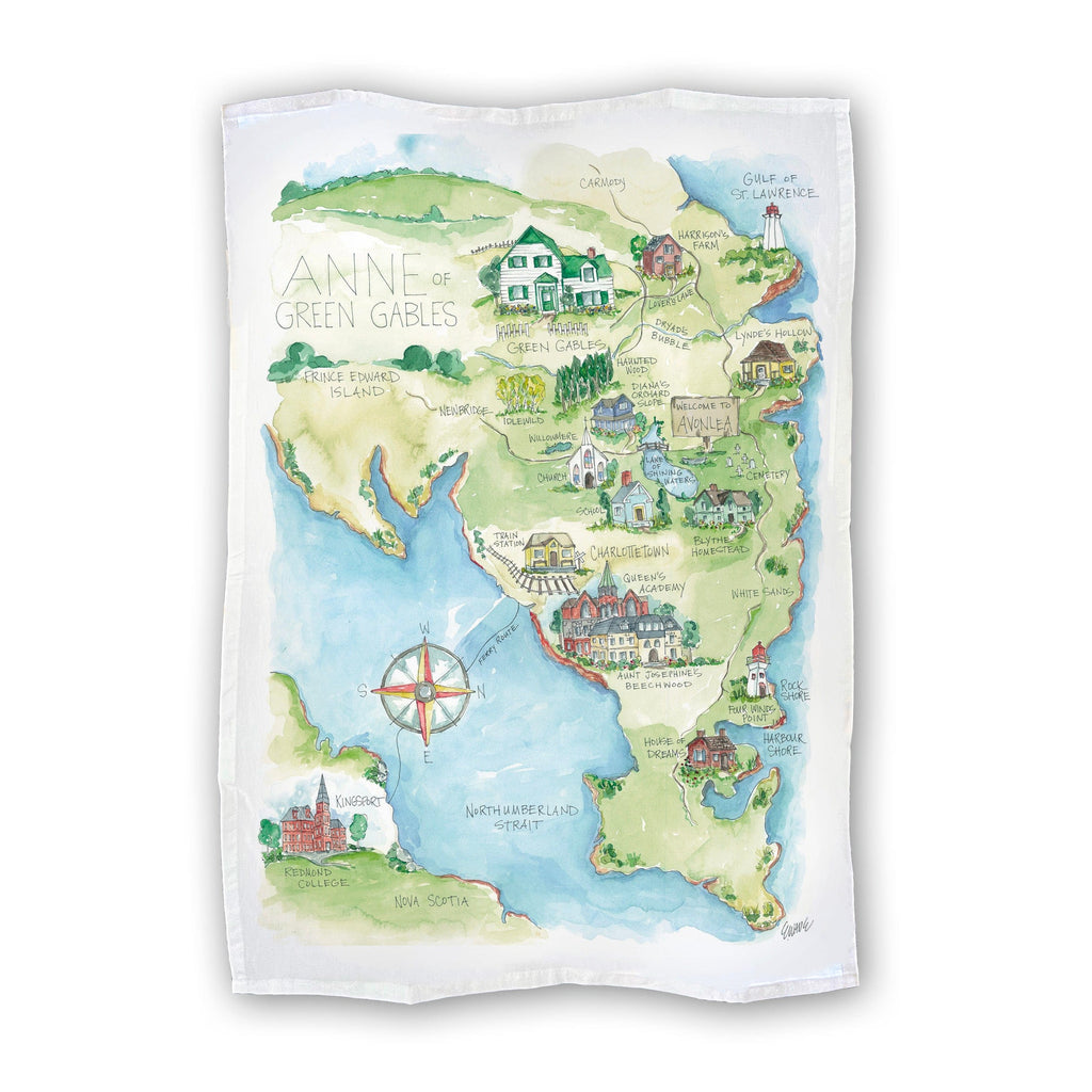 Anne of Green Gables Watercolor Tea Towel Gift