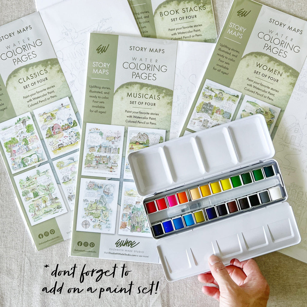 Watercolor Coloring Pages