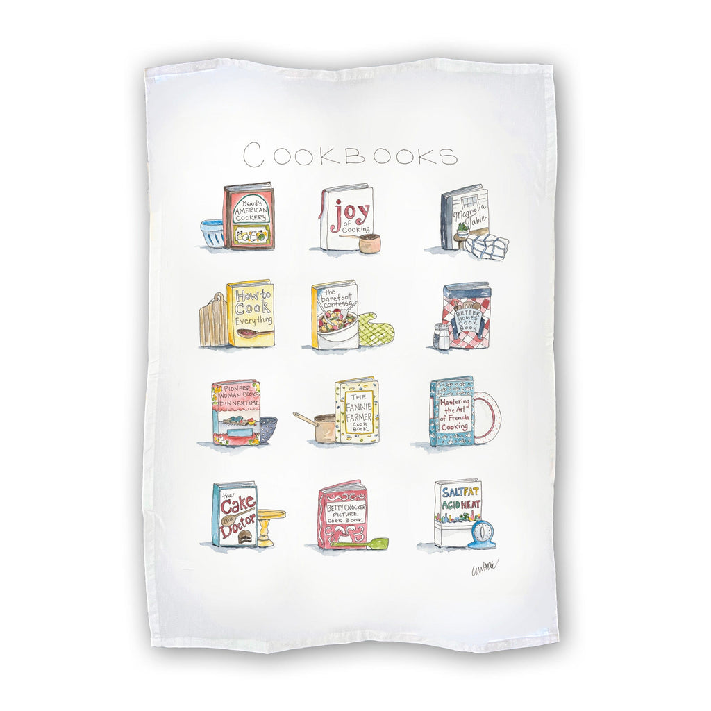 Cookbook Tea Towel Gift Watercolor