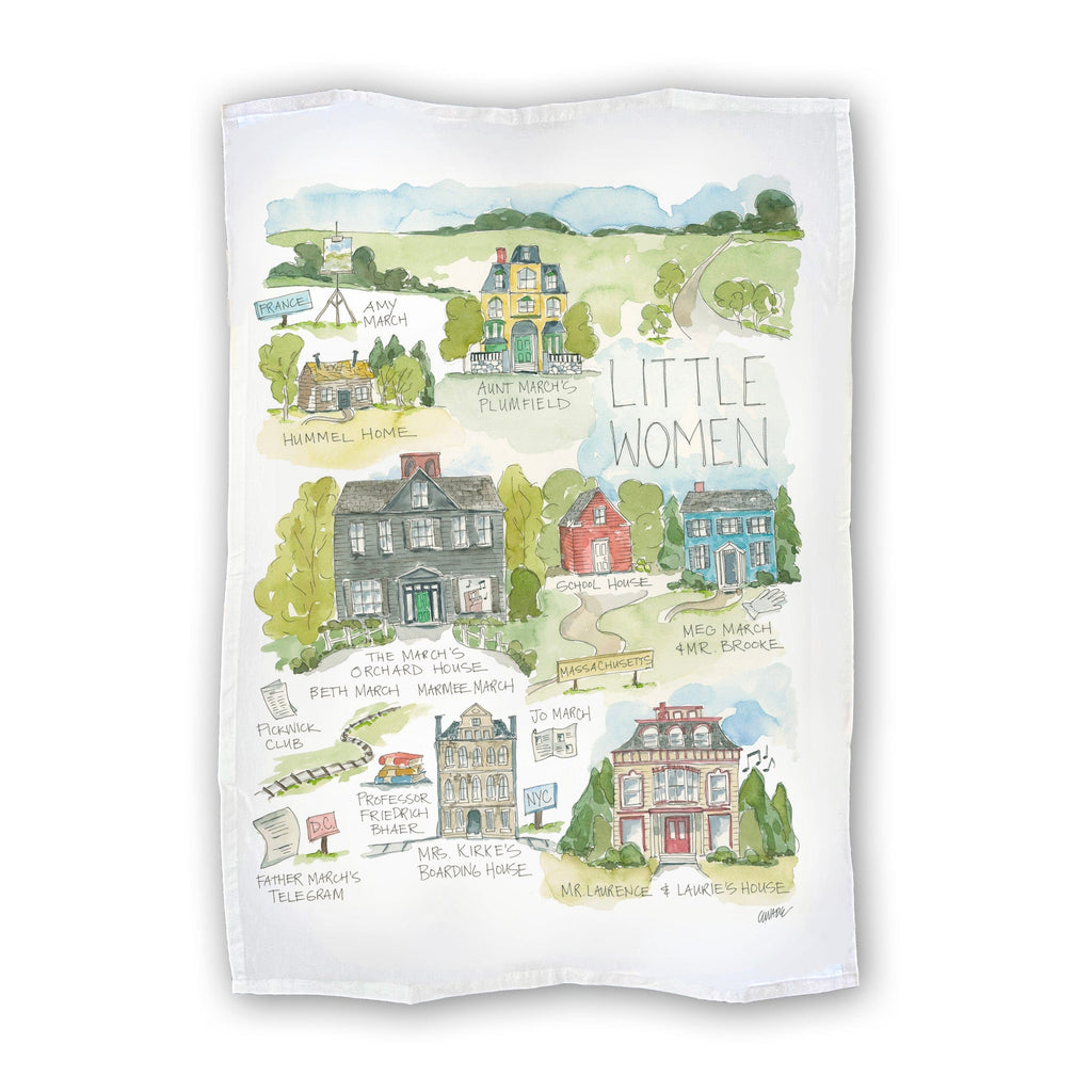 Little Women Watercolor Tea Towel Gift