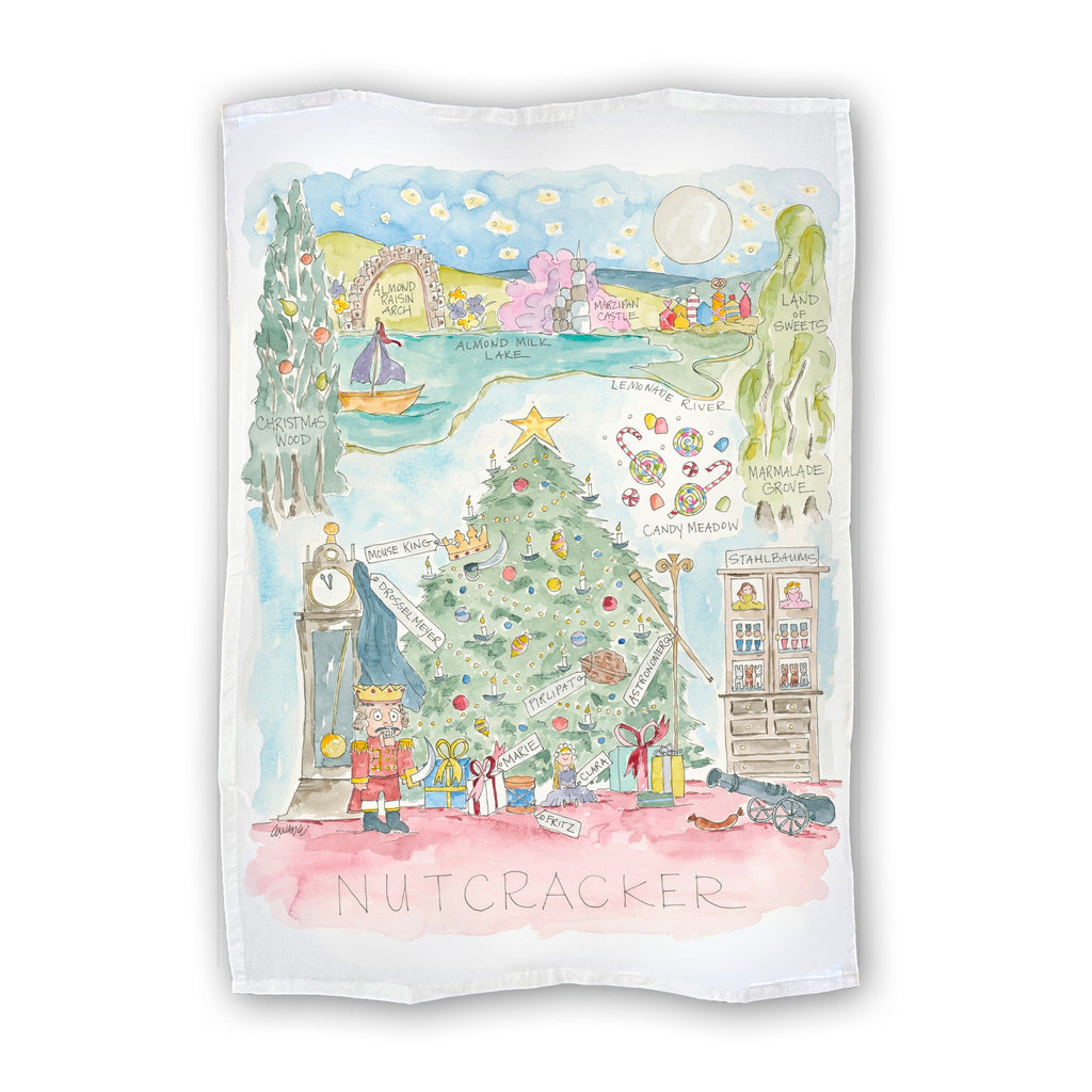 Tea Towel Watercolor Art Gift Nutcracker