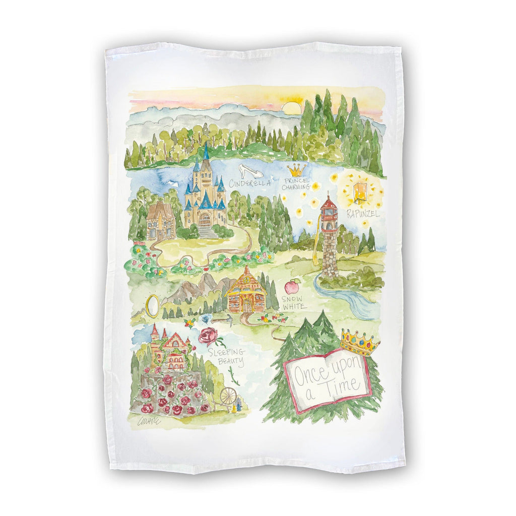 Once Upon a Time Tea Towel Gift Watercolor