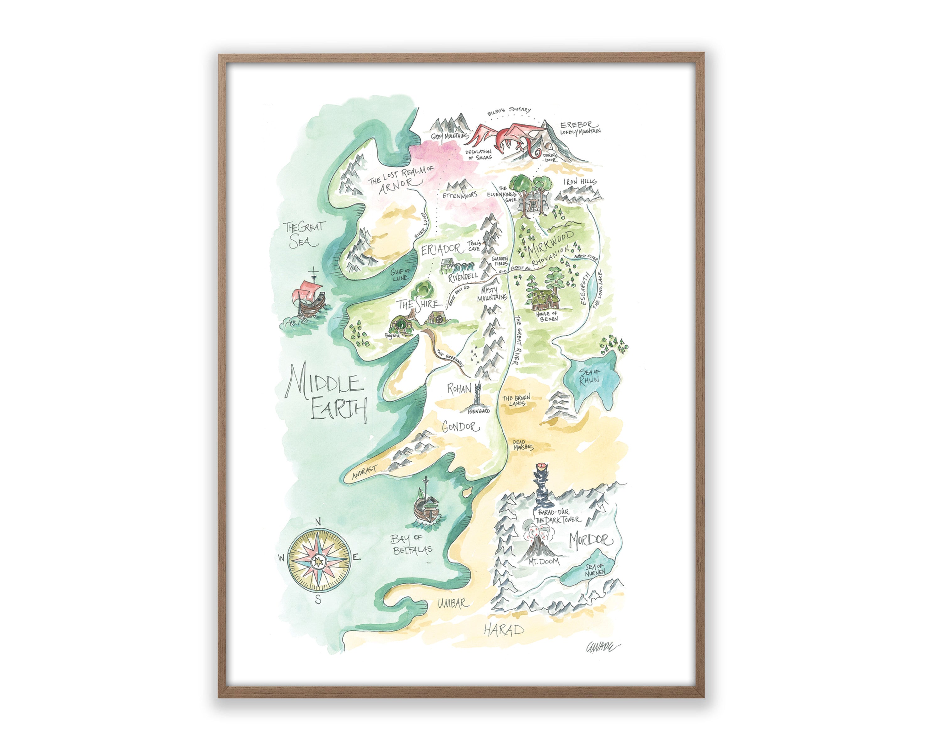 Perseus Story Map Print – Elizabeth Wade Studio