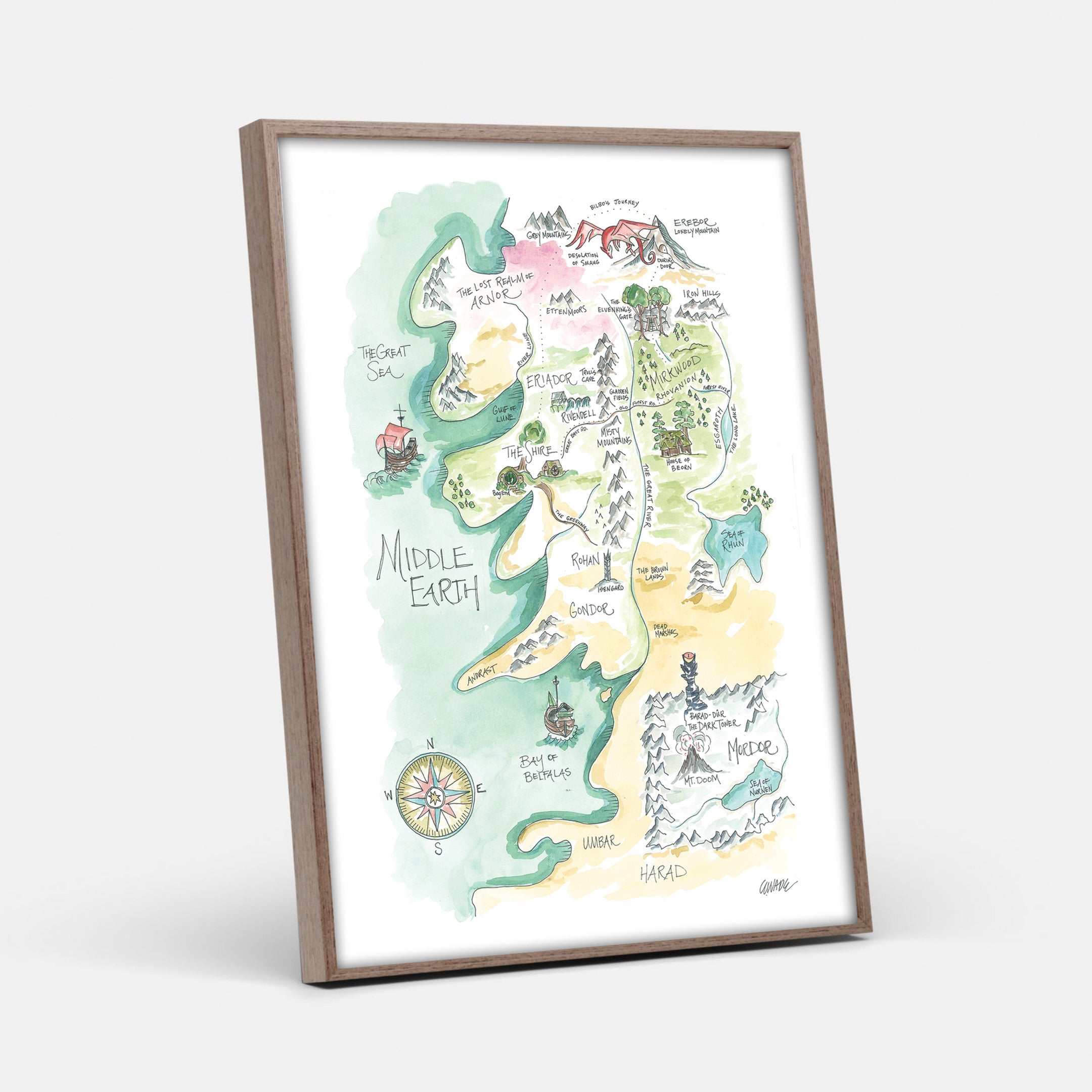 GB eye SPM001 Lord of The Rings Map Parchment India | Ubuy